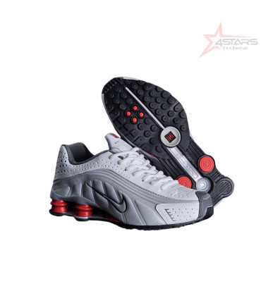 Nike Shox R4 - White/Silver/Comet Red
