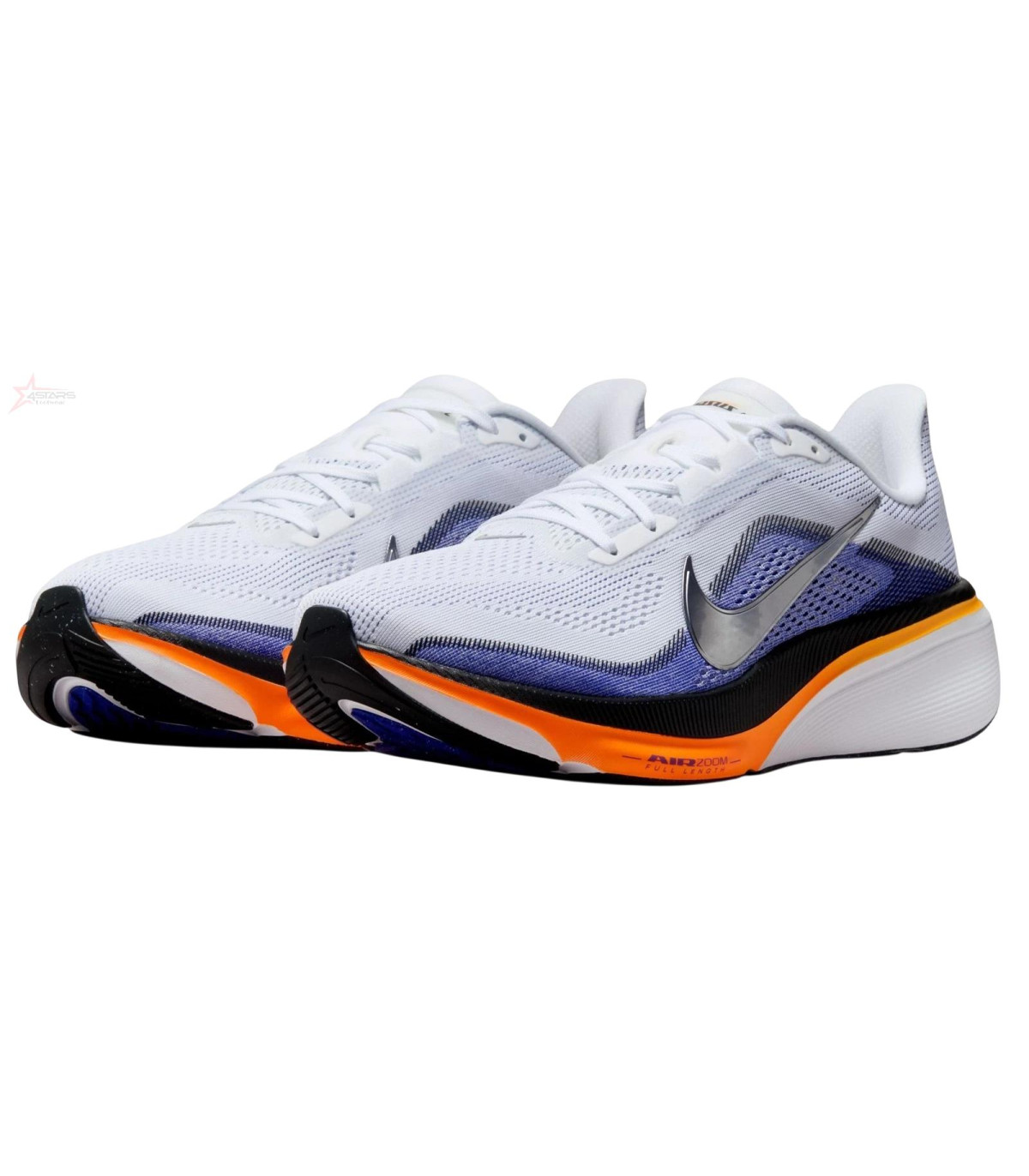 Nike Air Zoom Pegasus 42 Running Shoes - White/Blue/Orange