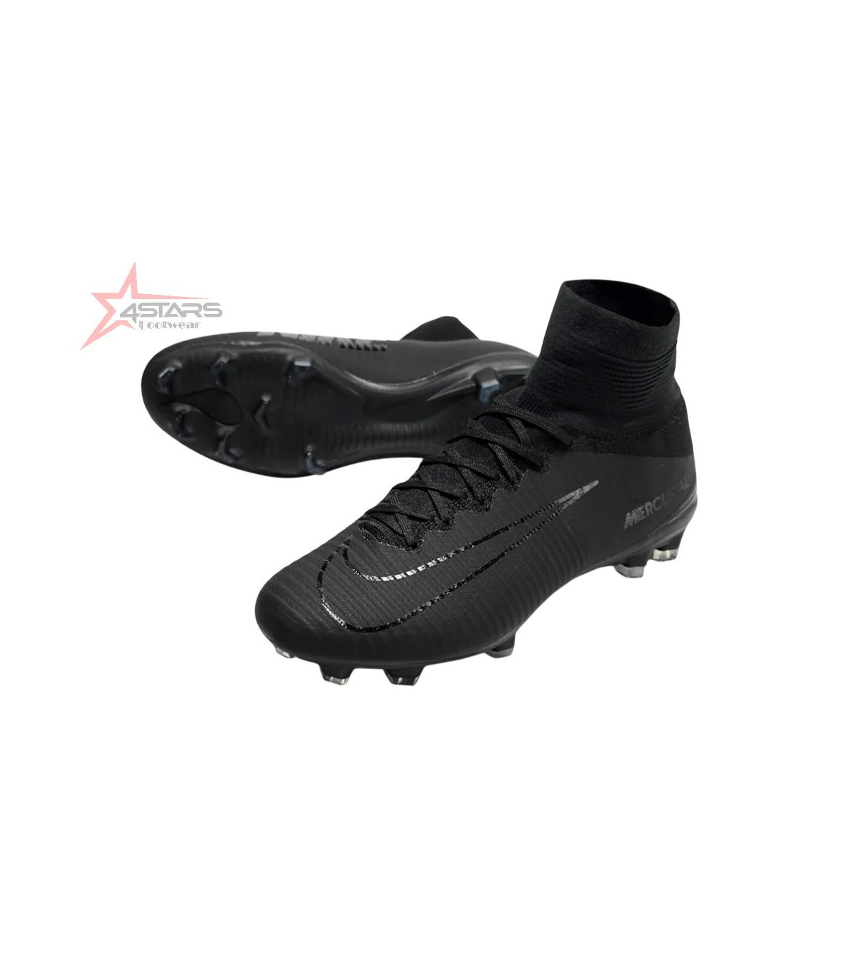 Nike Zoom Mercurial Superfly 5 Elite FG Firm Ground Soccer Cleats - Black/Black