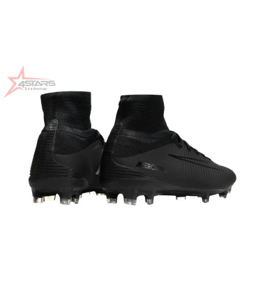 Nike Zoom Mercurial Superfly 5 Elite FG Firm Ground Soccer Cleats - Black/Black
