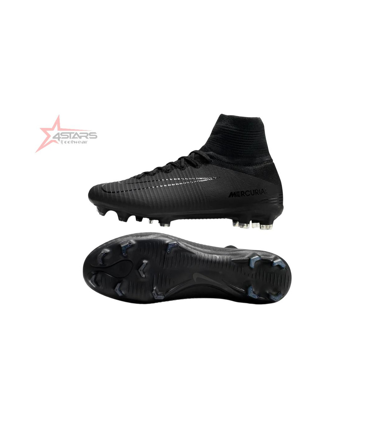 Nike Zoom Mercurial Superfly 5 Elite FG Firm Ground Soccer Cleats - Black/Black
