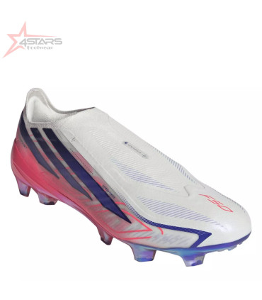 Adidas F50 Hyperfast Elite Laceless Firm-Ground Football Boots - White/Coral