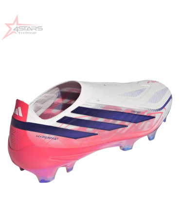 Adidas F50 Hyperfast Elite Laceless Firm-Ground Football Boots - White/Coral
