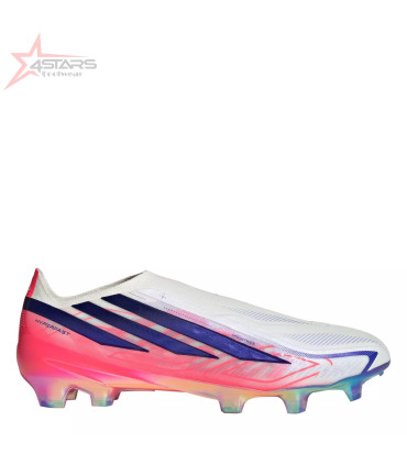 Adidas F50 Hyperfast Elite Laceless Firm-Ground Football Boots - White/Coral