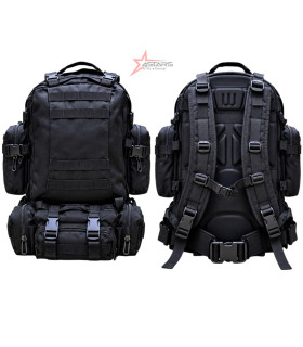 Tactical Backpack with Multiple Compartments - Black