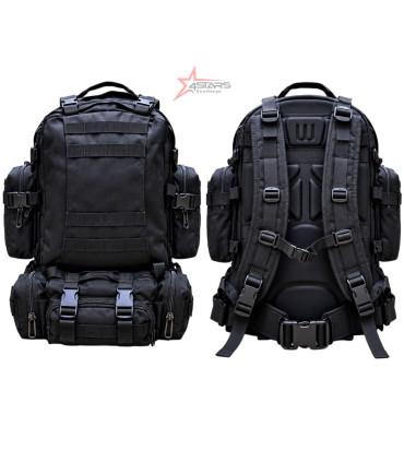 Tactical Backpack with Multiple Compartments - Black