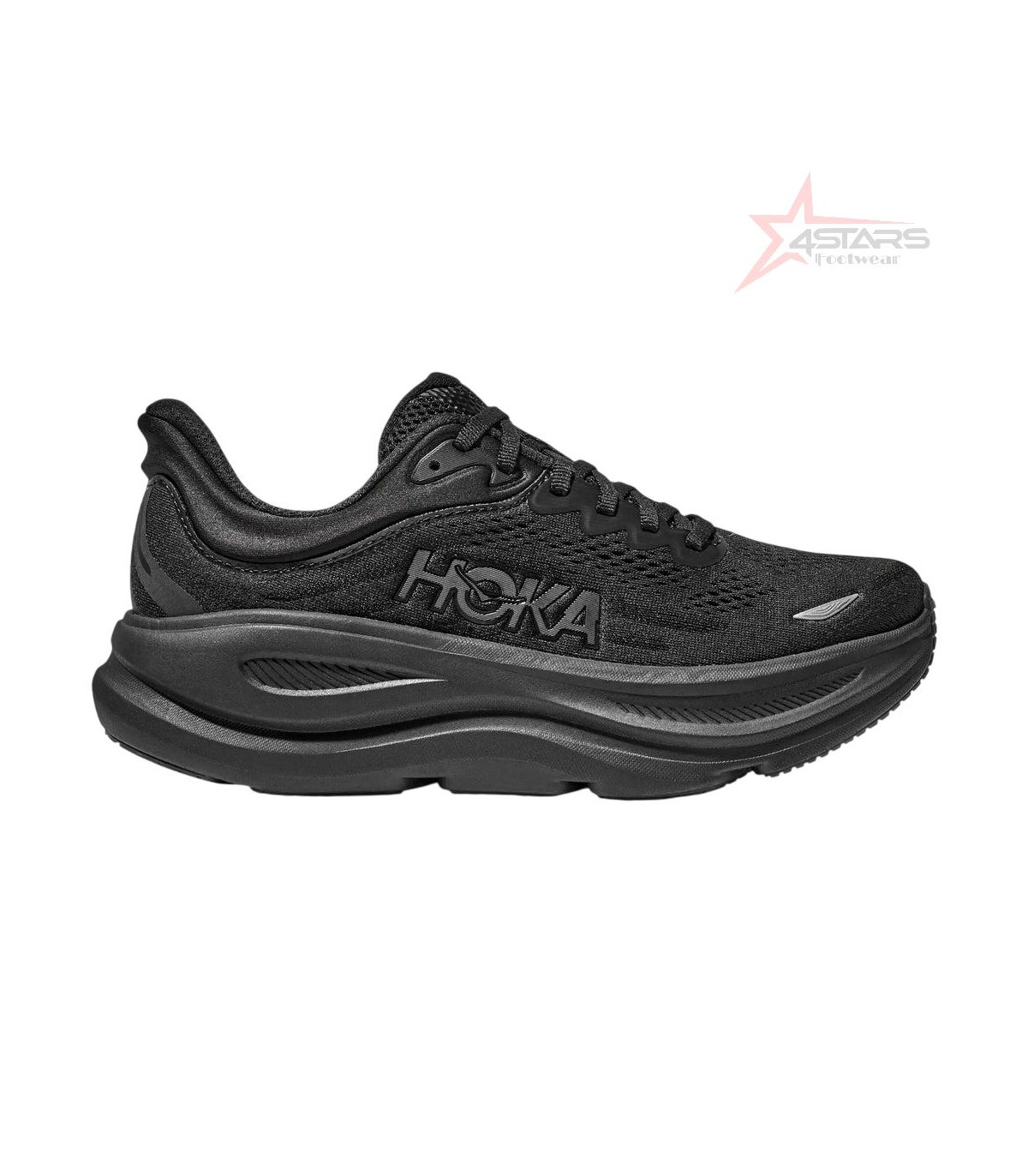 Hoka Bondi 9 Running Shoes - Black / Black