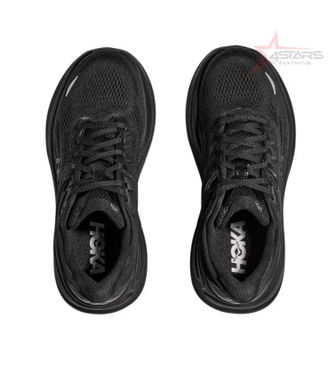 Hoka Bondi 9 Running Shoes - Black / Black